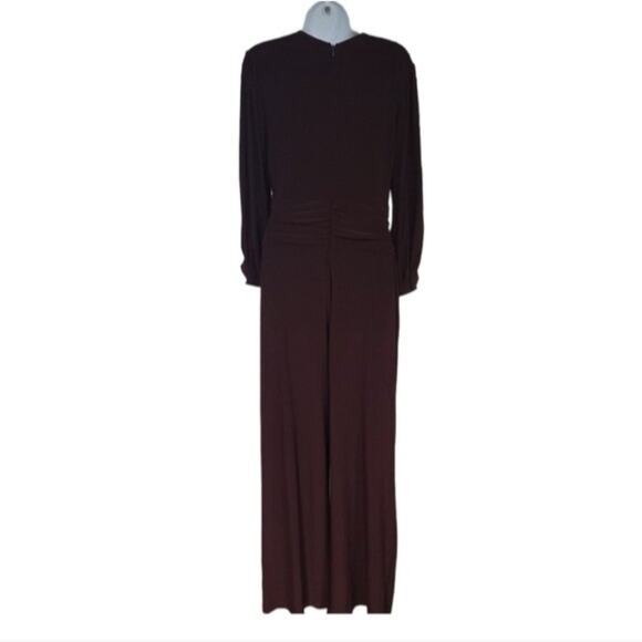 NWT Taylor Wine Colored Long Sleeve Jumpsuit - Picture 5 of 10
